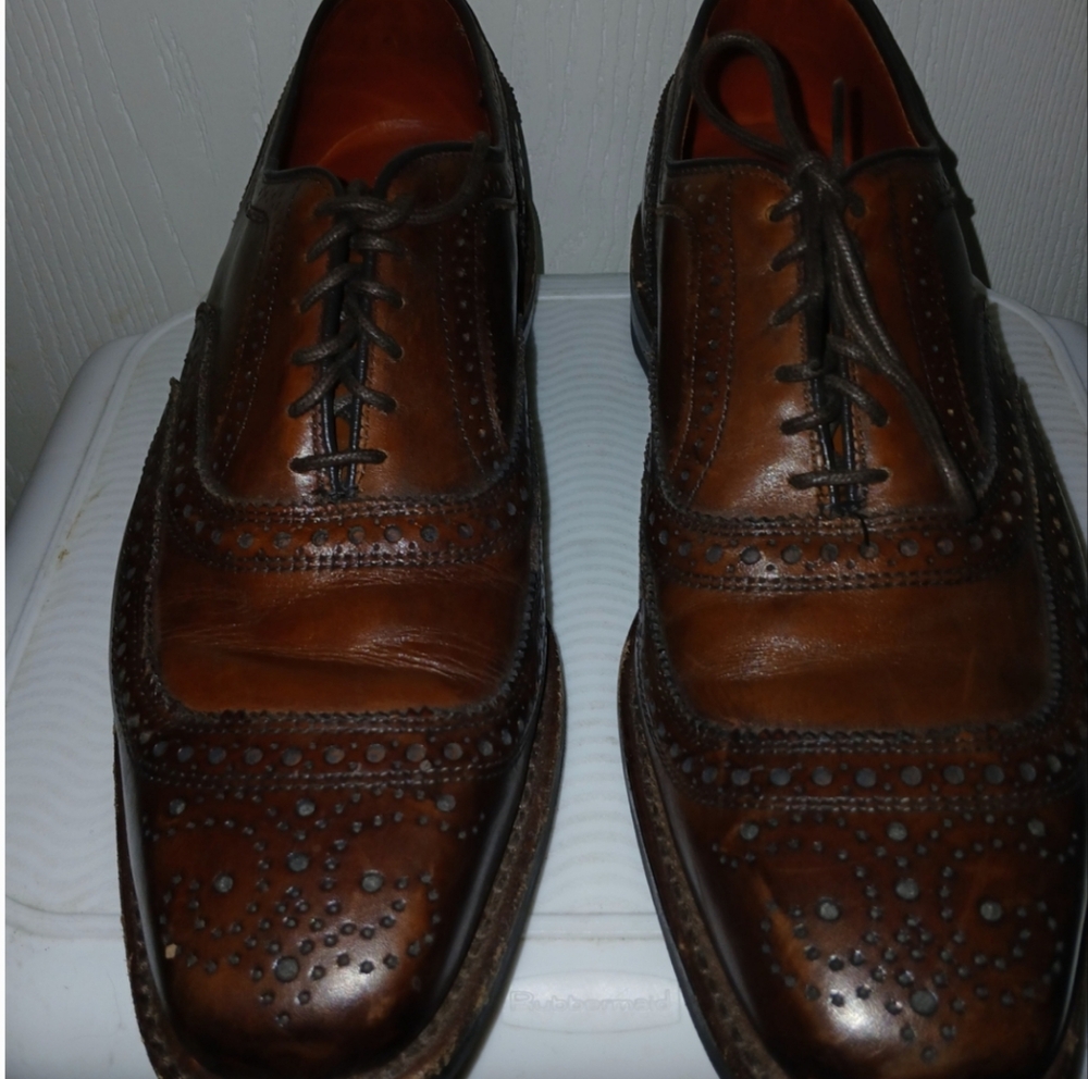 Allen Edmonds Men's Brown Leather Oxford Shoes